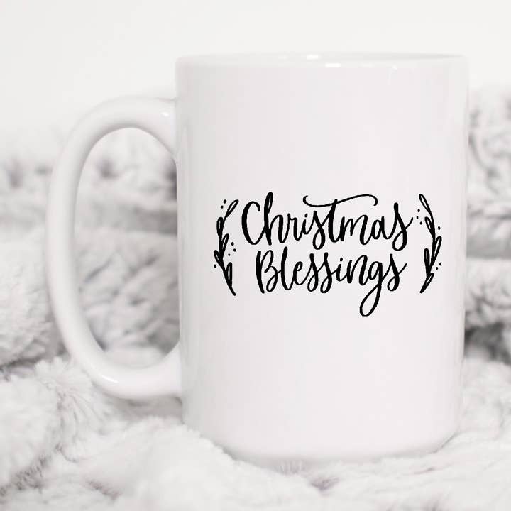 Tasses à café Christmas Blessings 15 oz pour la vente par SheMugs