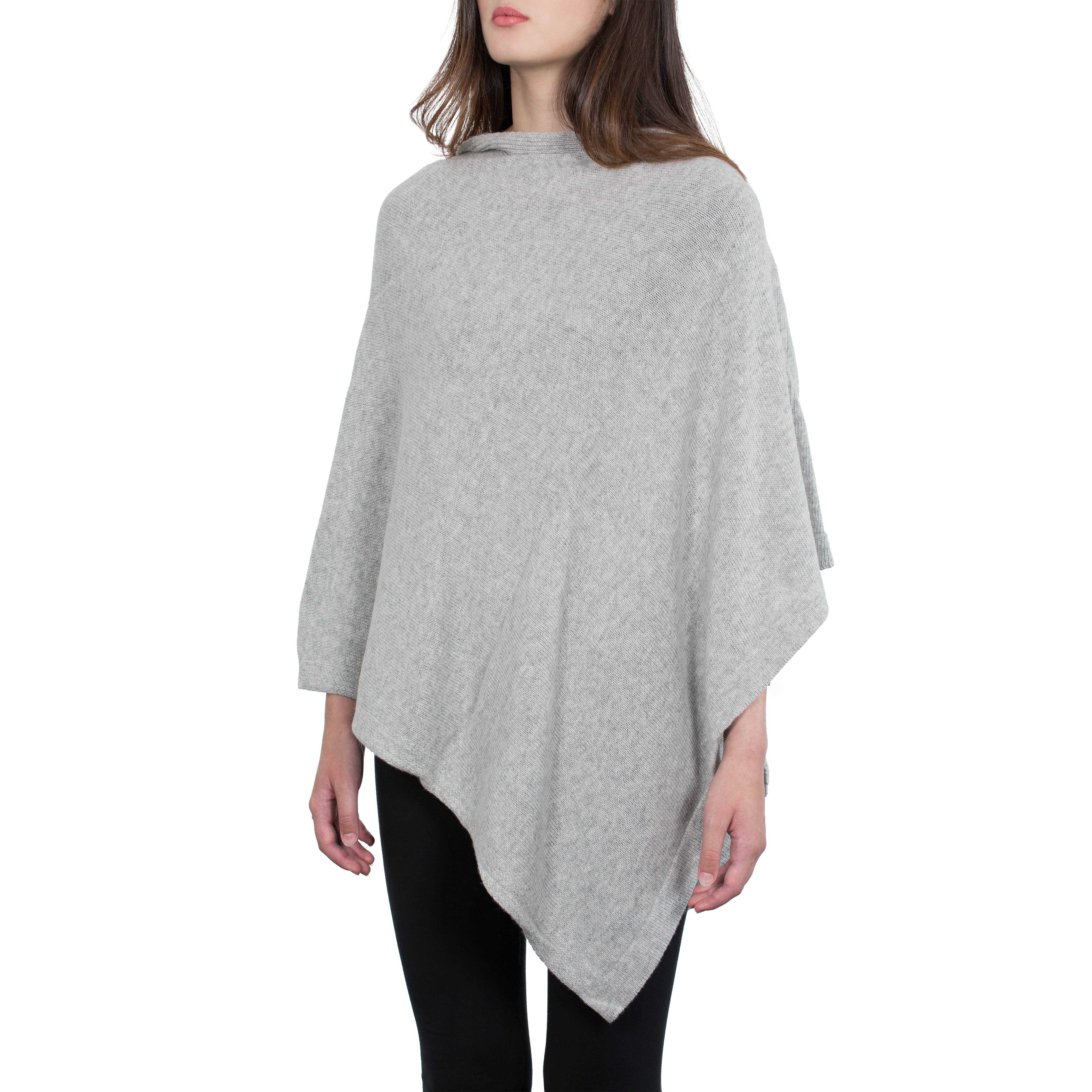 Assia di Brunetti Federica e C. s.a.s. – Engroshandel Poncho - Dame – Moon klassisk firkantet poncho i kashmirblanding17