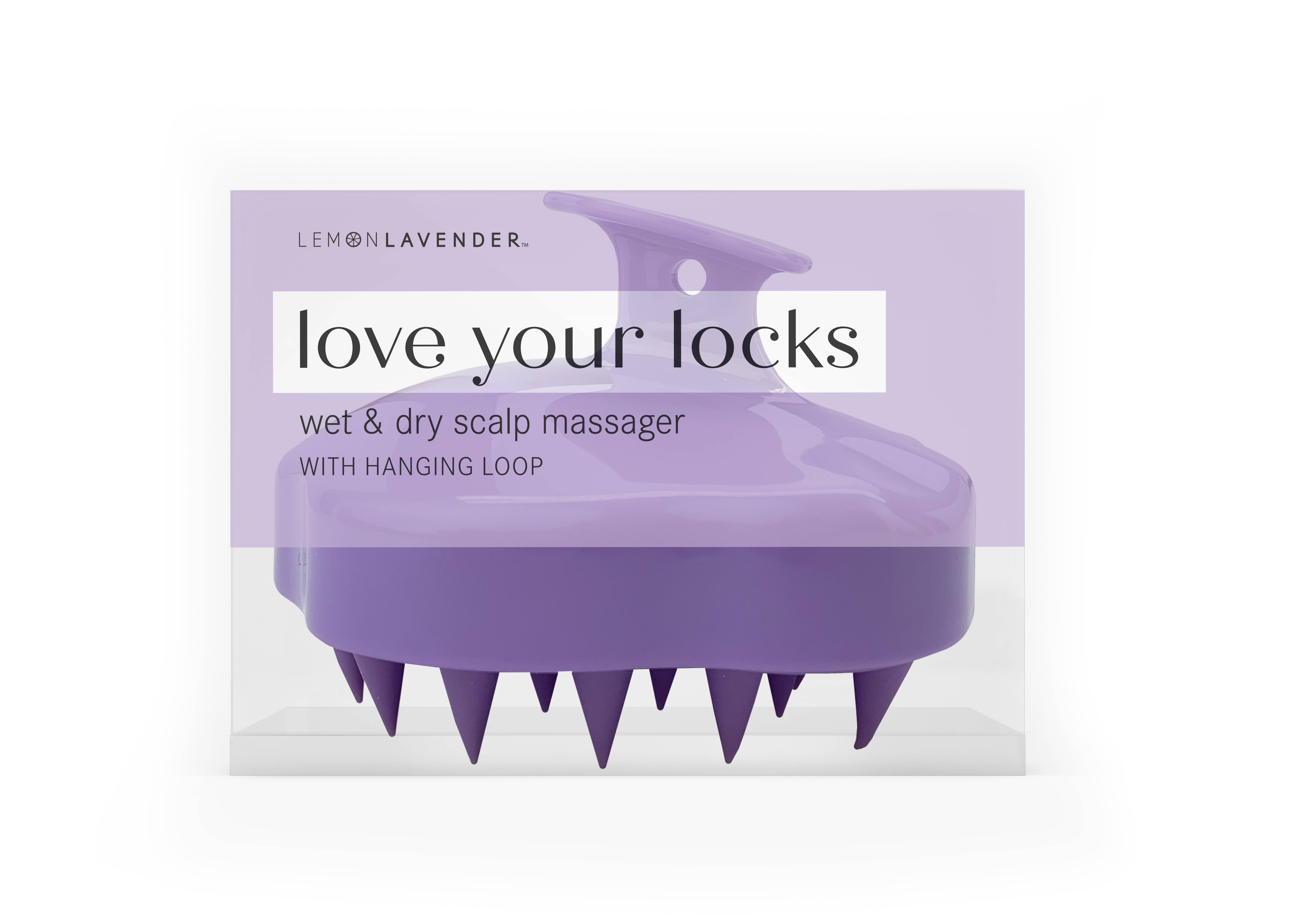 DM Merchandising - Wholesale Head Scratcher/Massager - Lemon Lavender Love your Locks Wet & Dry Scalp Massager7