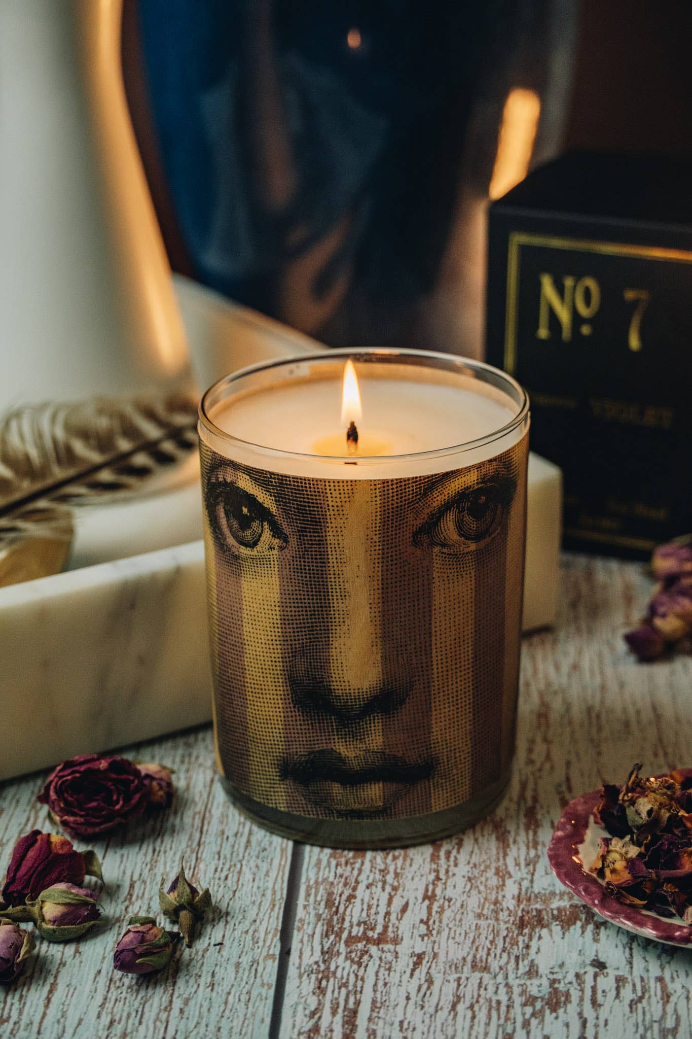 Spitfire Girl - Wholesale Jar/Filled Candle - No 7 Violet Wood Wrapped Candle1