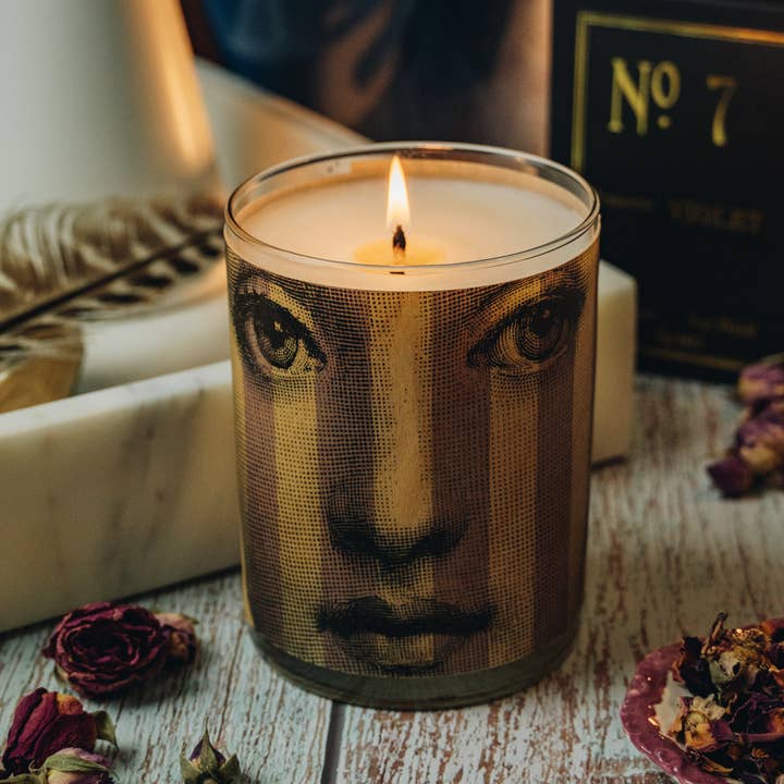 Spitfire Girl - Wholesale Jar/Filled Candle - No 7 Violet Wood Wrapped Candle1