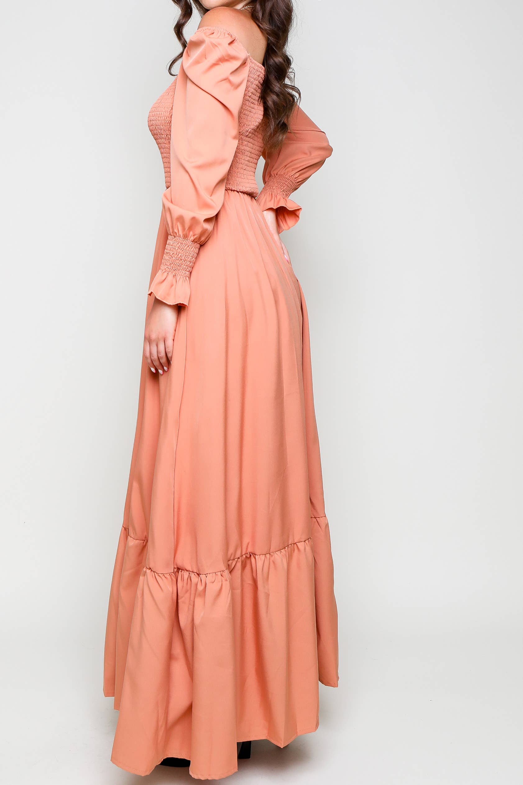 Flarix - Wholesale Dress - Women's - Smocked Square Neck Maxi Dress13