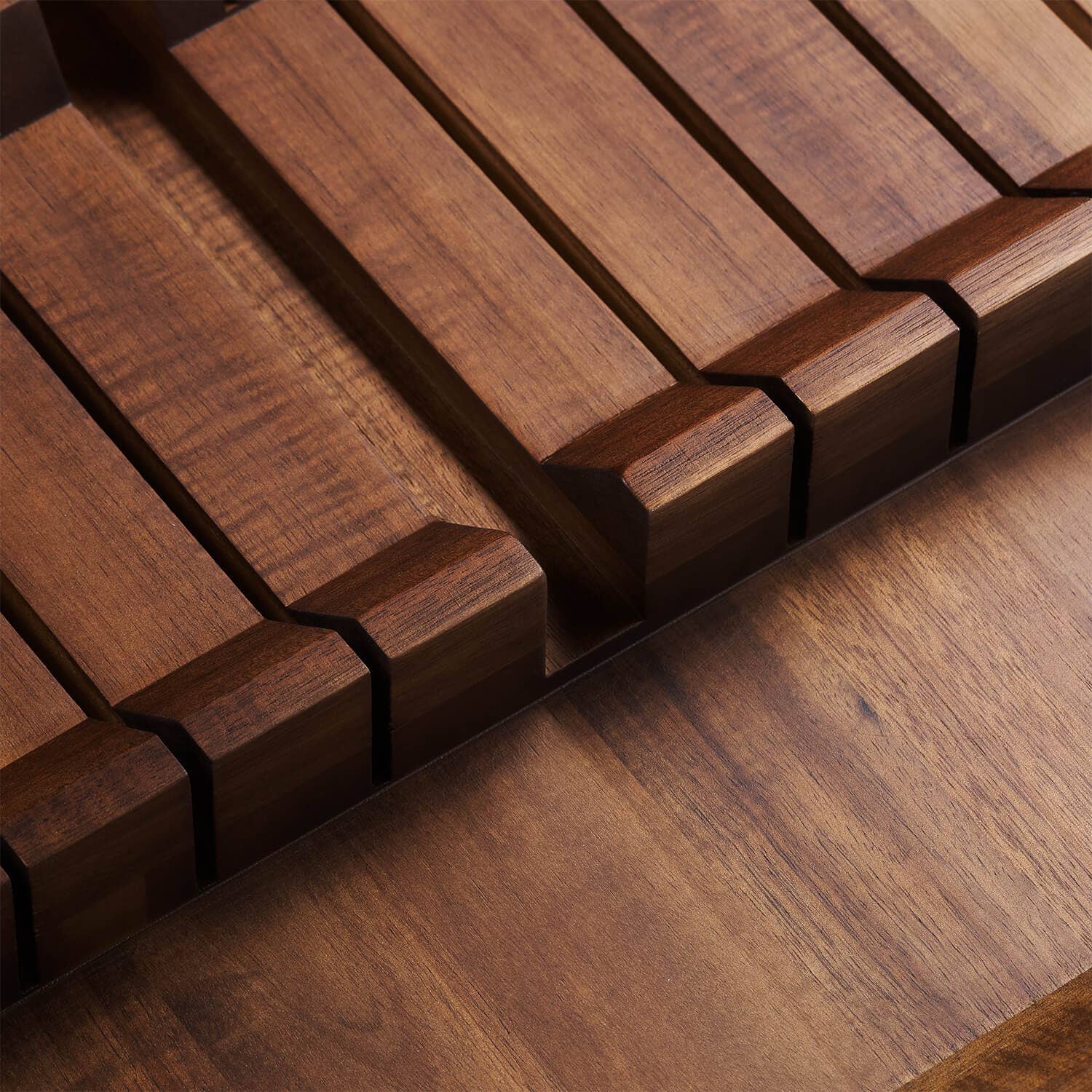 Senken Knives - Wholesale Knife Storage - In-Drawer Knife Storage Block, Acacia Hardwood Knife Storage1