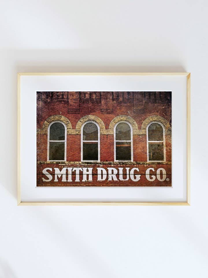 11x14 McKinney, Texas Smith Drug pour la vente par Lone Chimney Mercantile