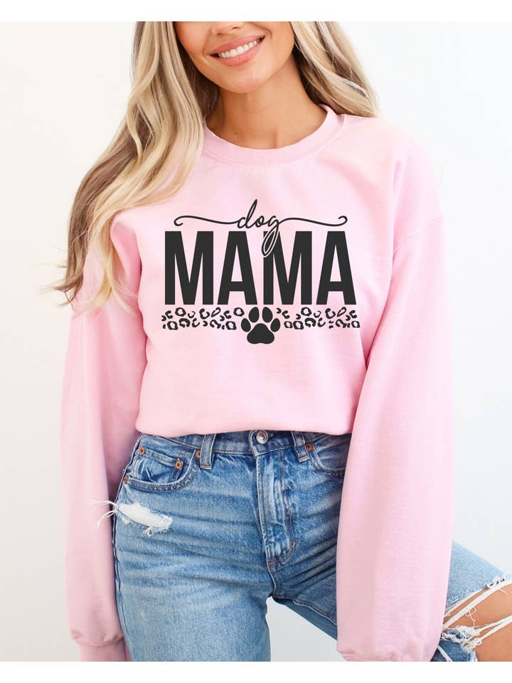 Desert Raine - Wholesale Graphic Sweatshirt - Women's - Dog Mama Crewneck Sweatshirt