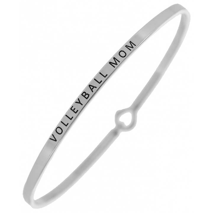 FR4072 VOLLEYBALL MOM_3mm Sports Message Bangle for wholesale by 0011 PREMIERE