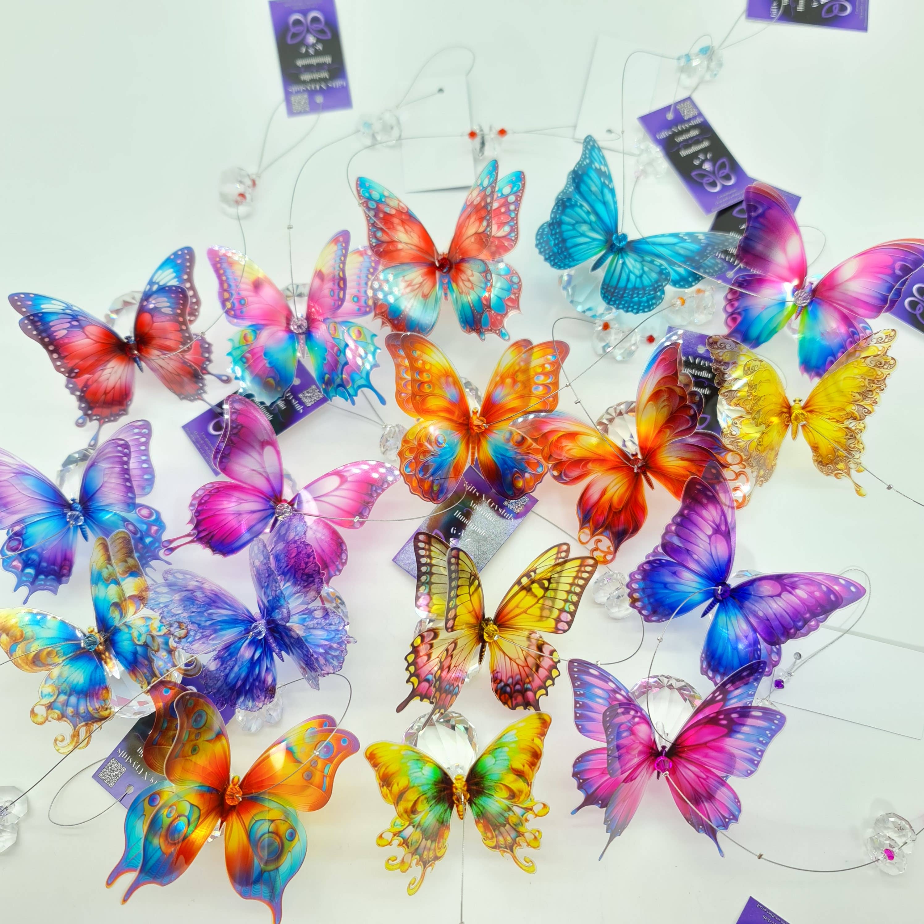 Gifts N Crystals - Wholesale Suncatcher - Butterfly Suncatchers mixed pack of 5- small size11