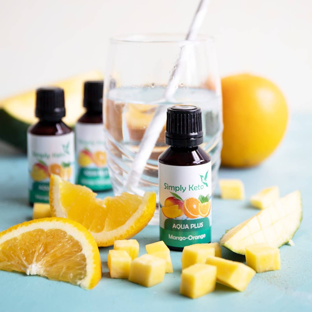 Simply Keto – Água aromatizada/com sabor (não gaseificada) por atacado – Simply Keto Aqua Plus sabor manga e laranja2