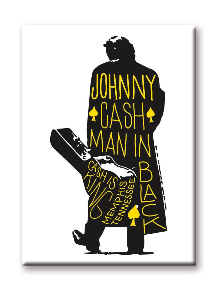 Johnny Cash - Silhouette Flat Magnet (2.5" x 3.5") for wholesale by Great Stuff Novelties (GSN) by NMR Brands