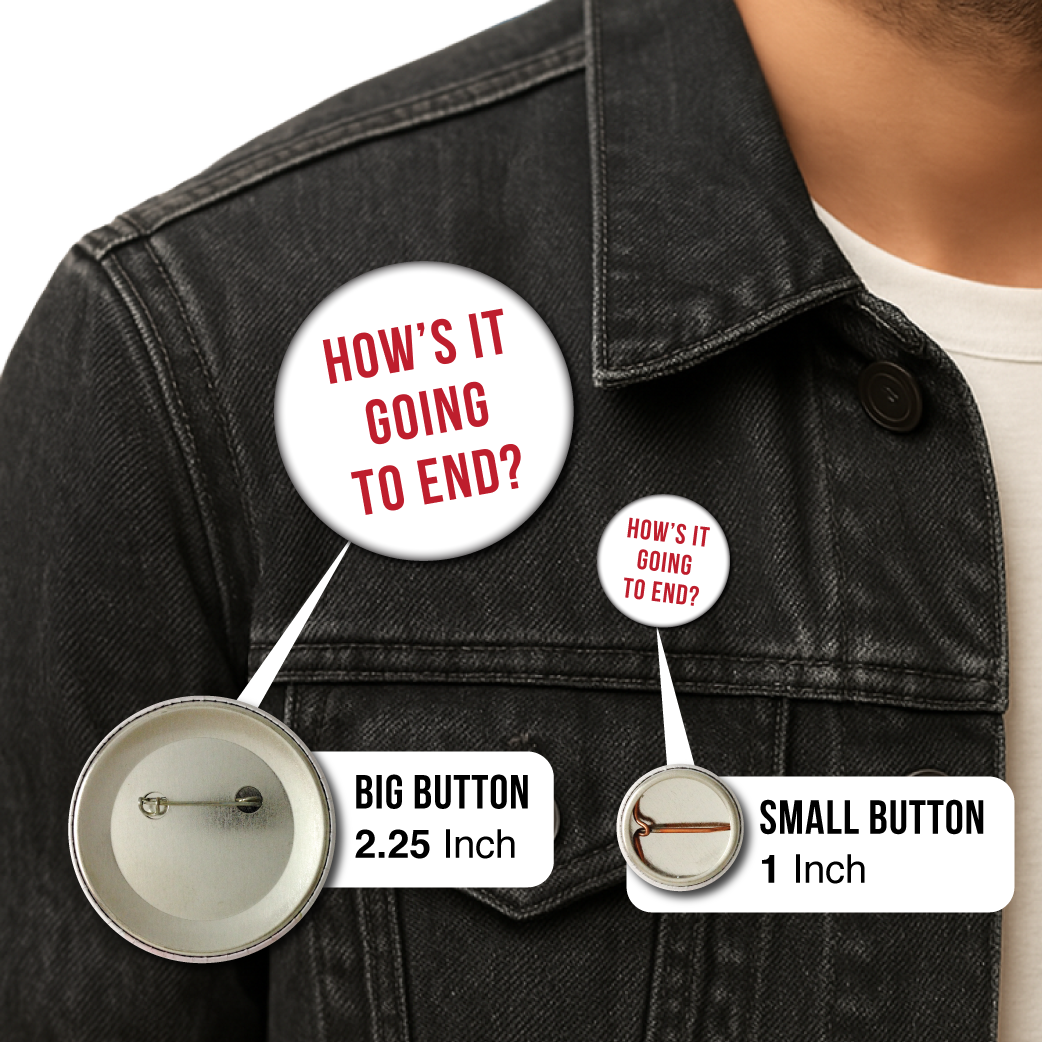 Static Cat Studio - Wholesale Lapel Pin/Button - How’s It Going to End? (The Truman Show) – Pin3