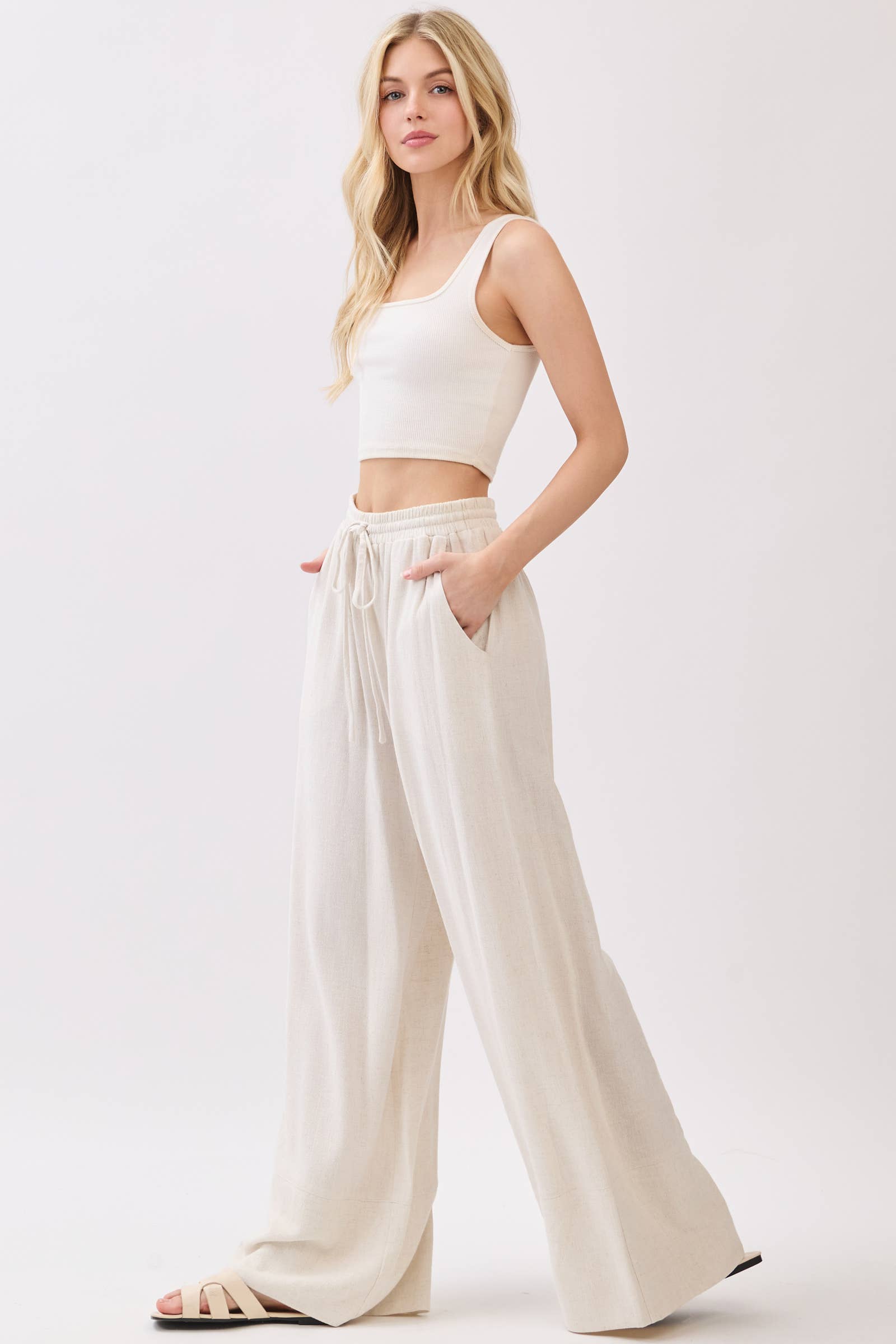 Final Touch - Vente Pantalon – femme - Pantalon large uni - VEP7000052