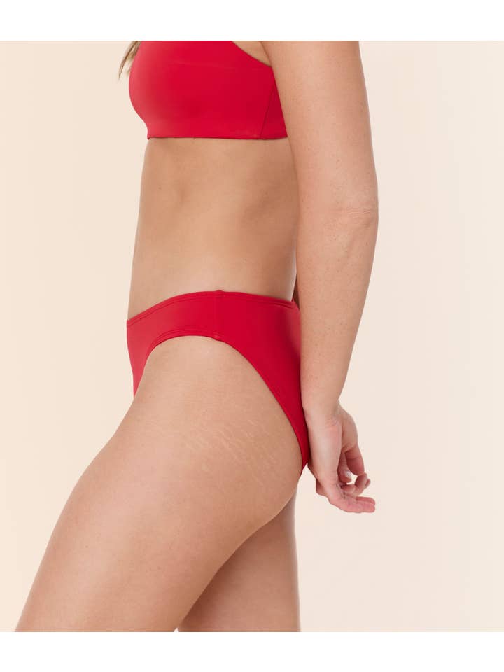 Andie Swim - Wholesale Swim Bottoms - Women's - The Classic Bikini Bottom - Flat - Cherry Red2