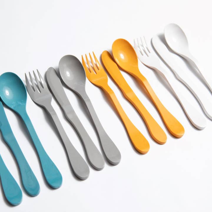 Knork Flatware – wholesale Assorted cutlery set – KNORK Eco 12 Piece (Fork, Knife, Spoon) Biodegradable Bamboo1