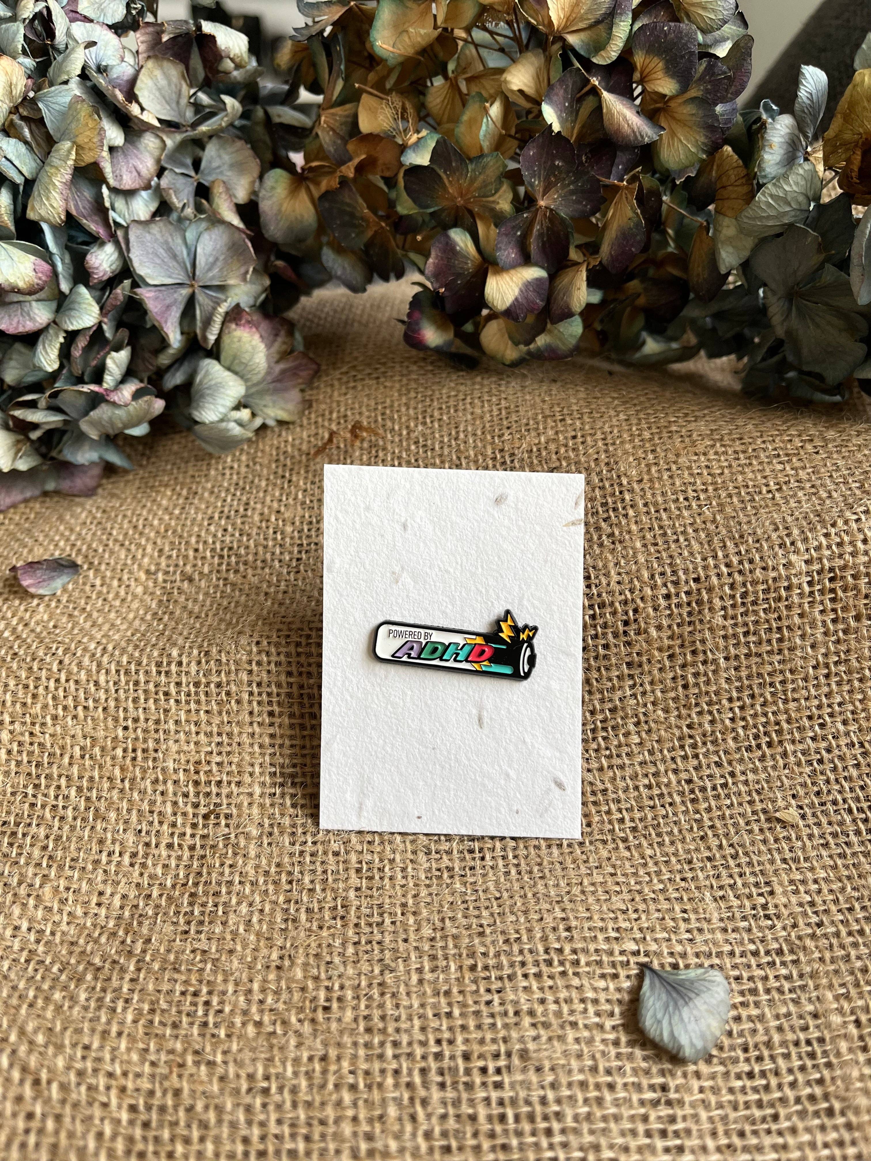 Scribe & Grow – wholesale Lapel pin/button – Enamel Pin -  ADHD Battery0