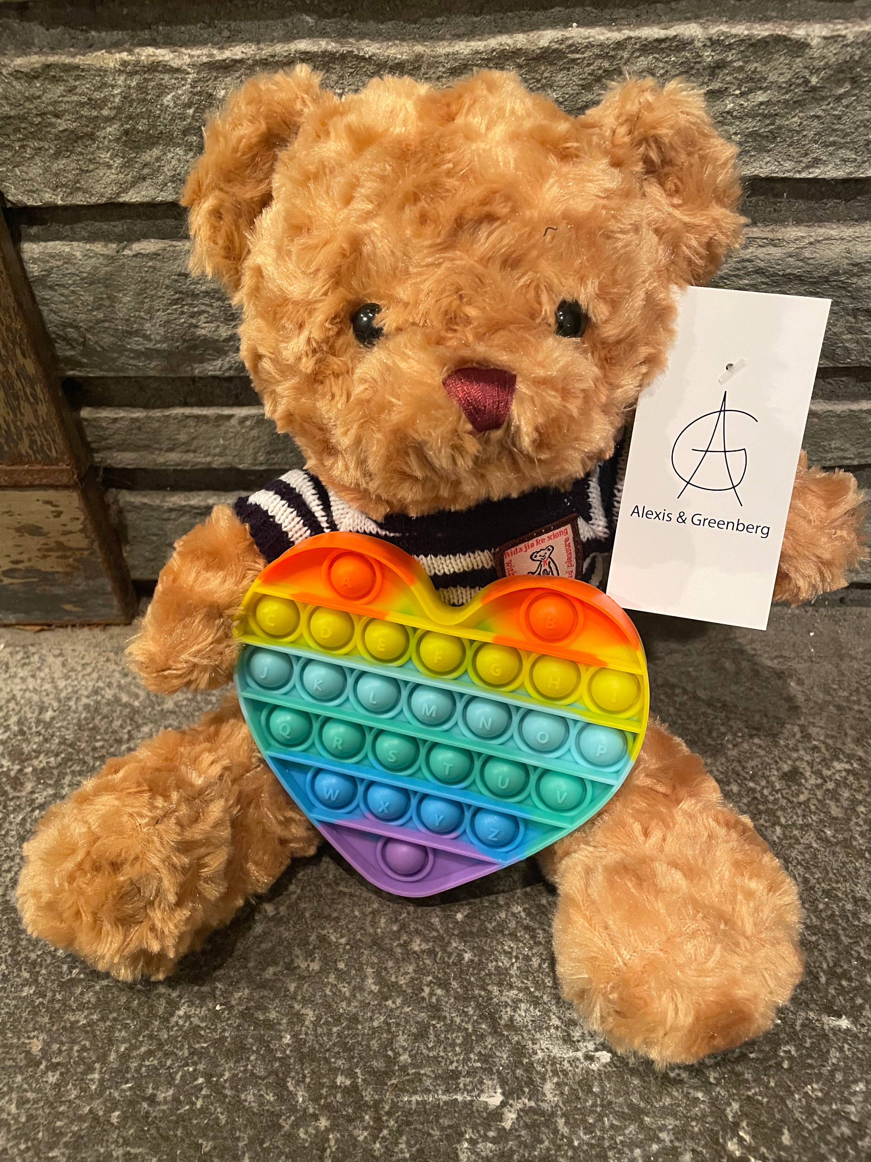 AlexisandGreenberg – wholesale Fidget toy – Kids – Fidget Plush Bear Sensory Bear Fidget toy Easter Teddy bear4