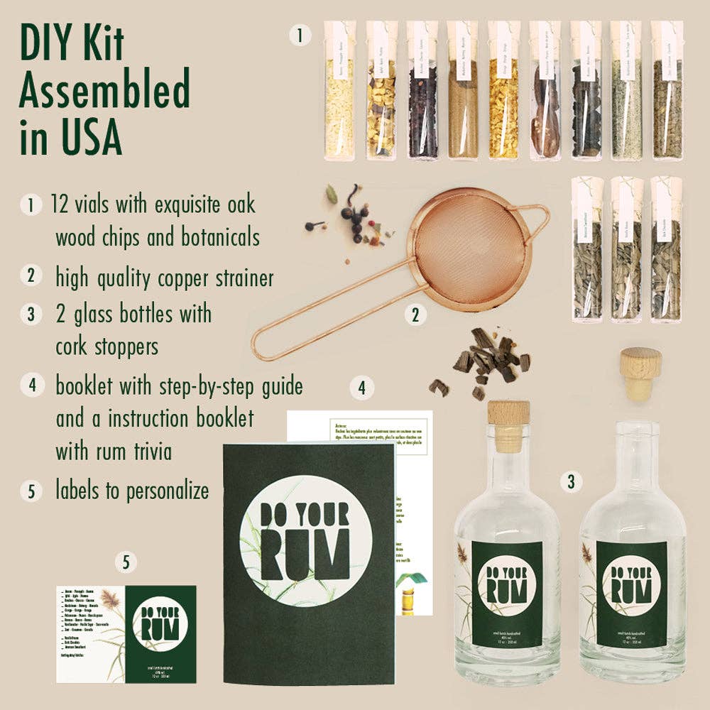 Craftly - Wholesale DIY Drink Kit - DO YOUR RUM | Rum Making Kit | DIY Adult Gift Kits | 1