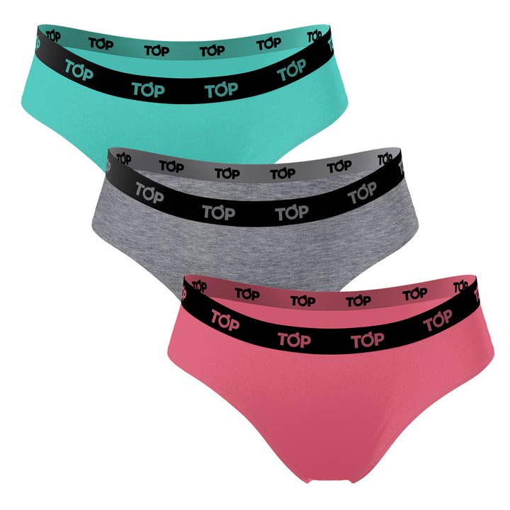 Women Bikini Underwear Cotton - Pack of 3 Colors for wholesale by TOP