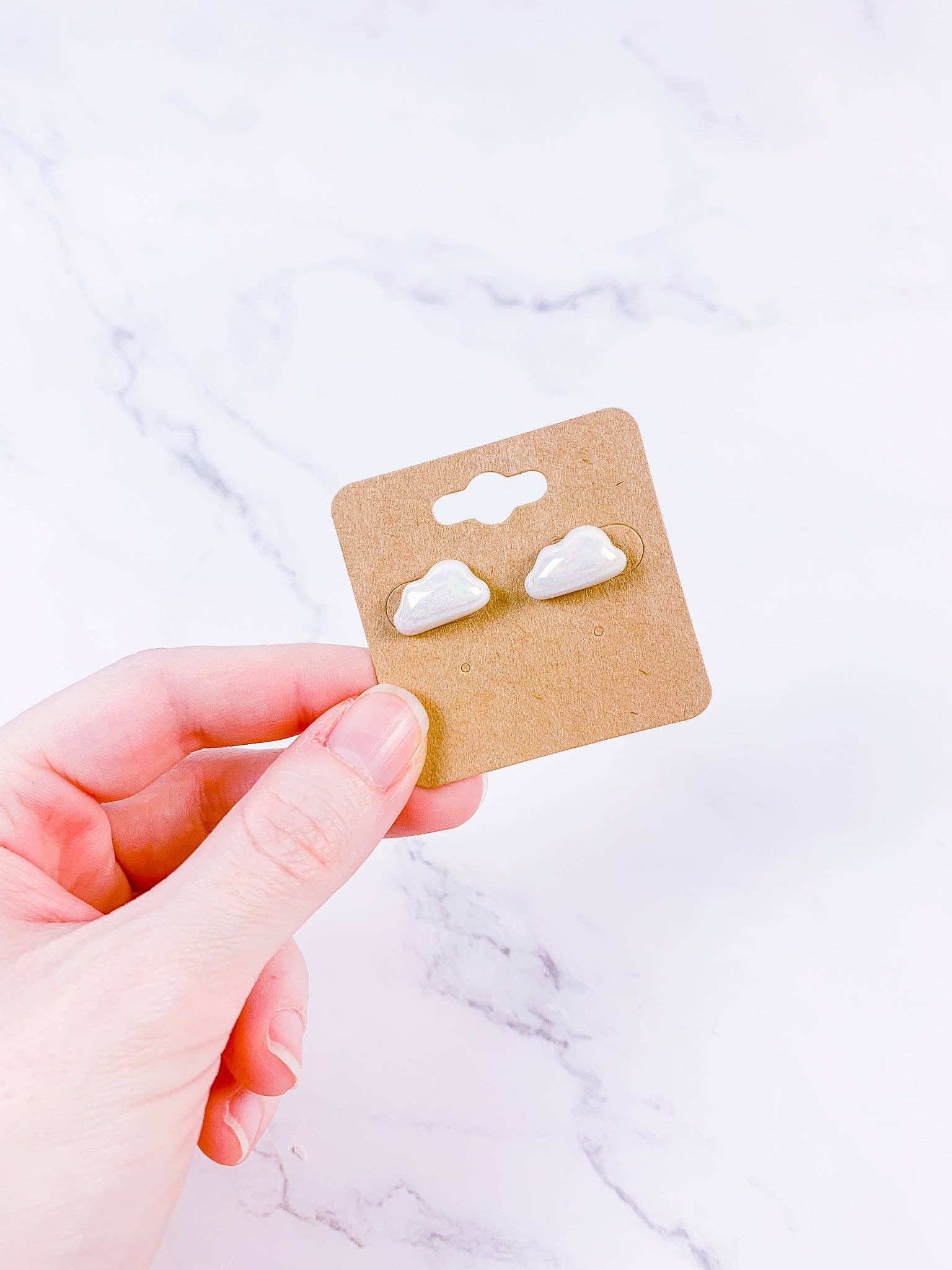 Peachpot Ceramics - Venta al por mayor Pendientes de botón/aretes de poste - Pendientes celestiales de porcelana3