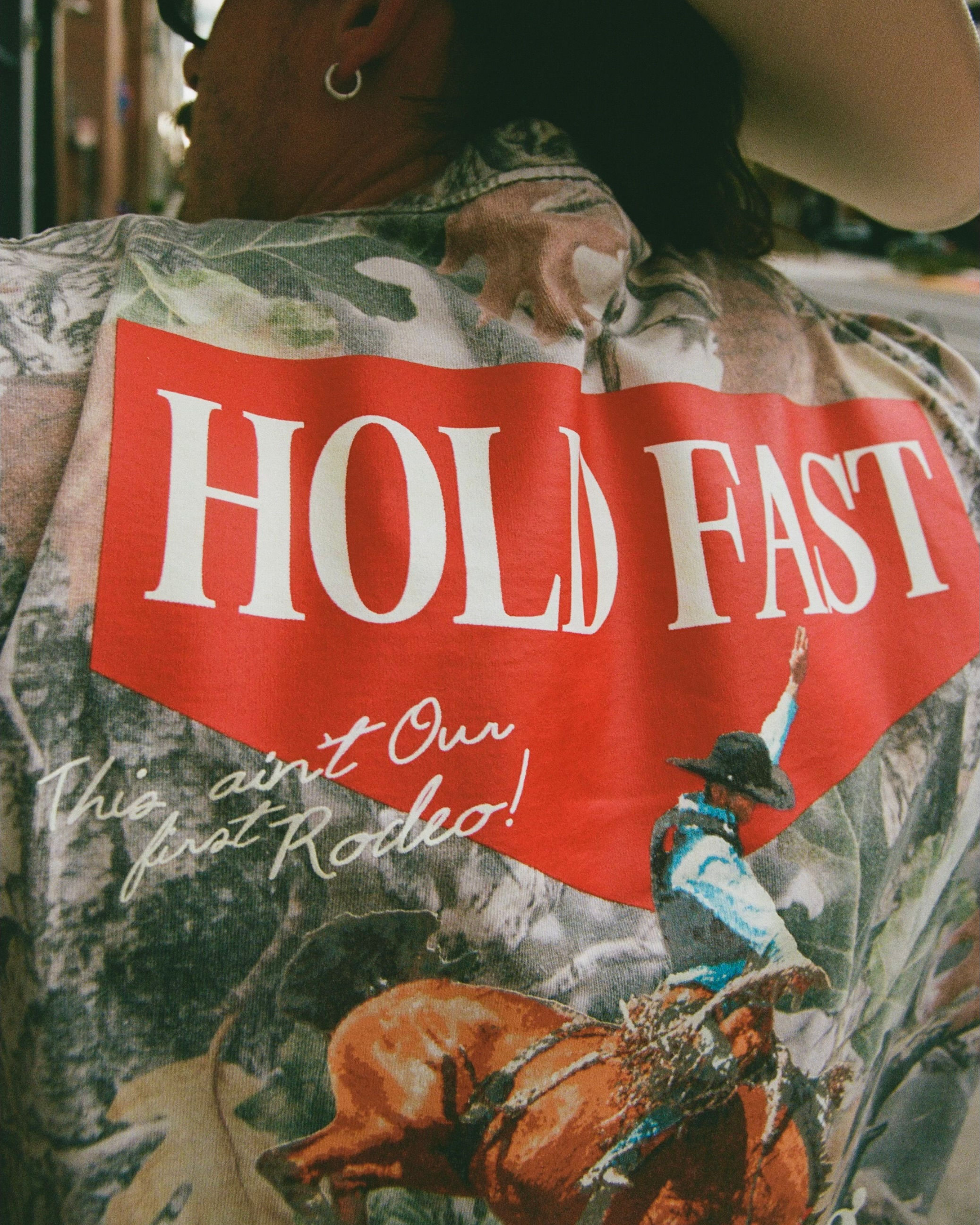 Los Sundays Tequila - Wholesale Screen Printed T-Shirt - Unisex - The Hold Fast Tee - Camo/White4