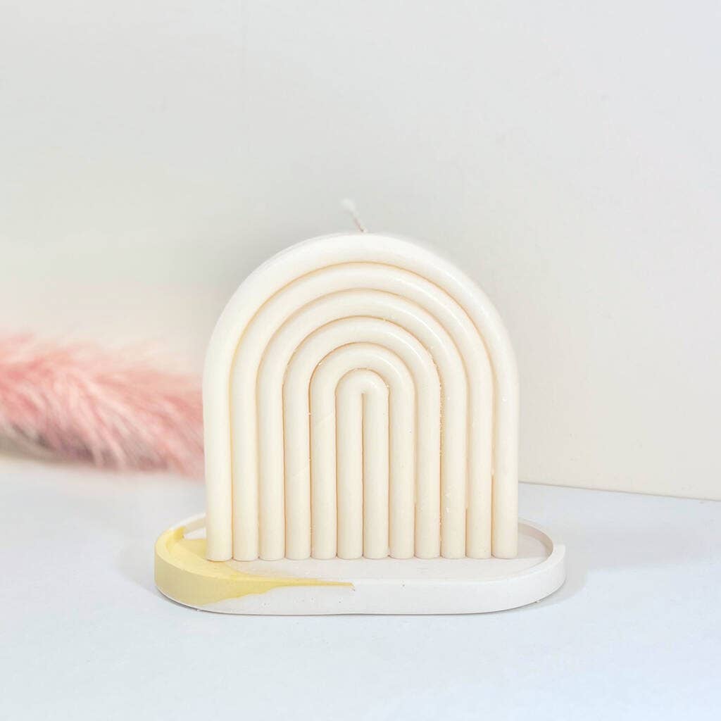 Eli and Things – wholesale Novelty candle – Geometric Rainbow Arch Candle - Minimalist Arch Soy Candle2