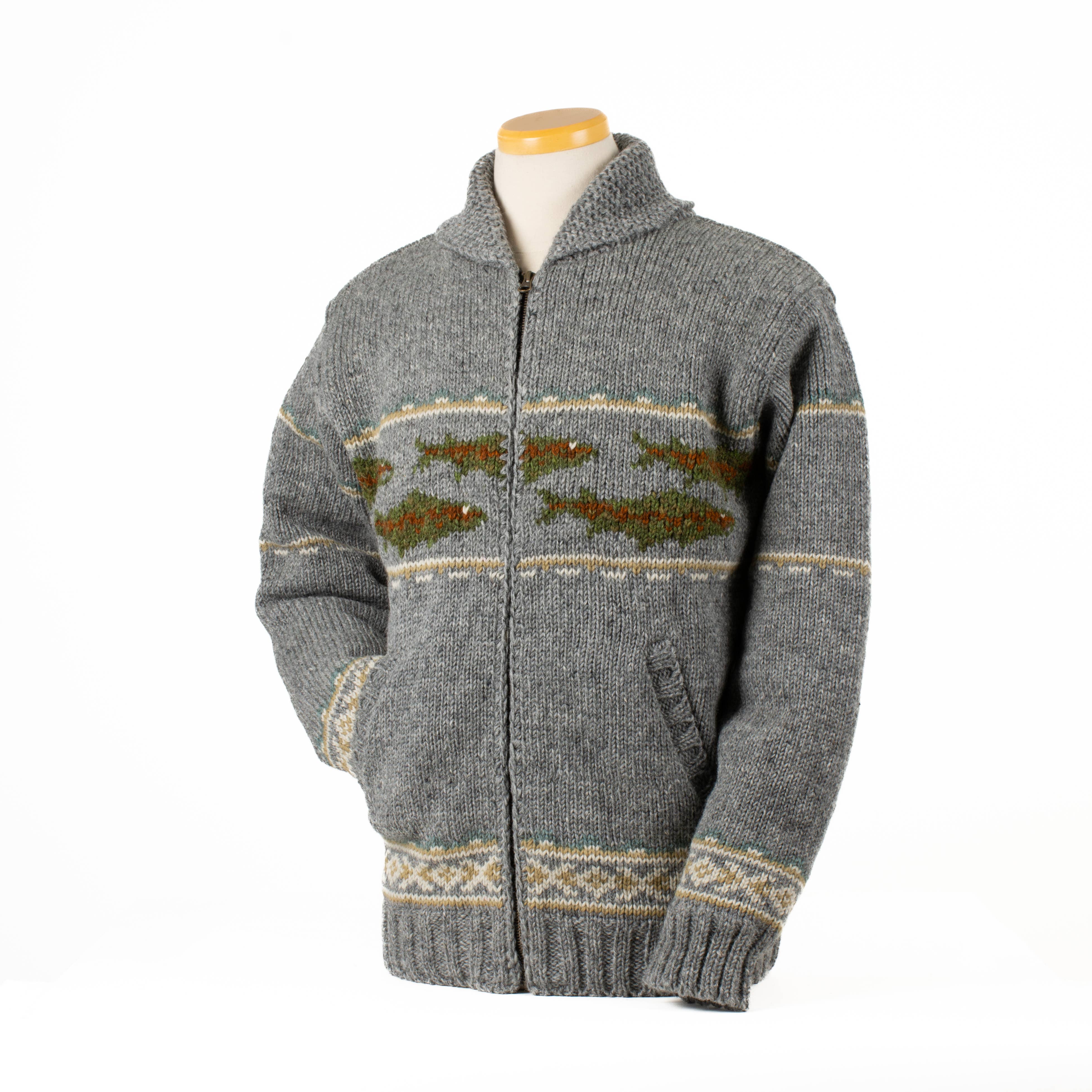 Lost Horizons Knitwear – Ships from USA - Vente Pull en maille – homme - Pull "Gone Fishing" – Tricot en laine pour aventure en pleine nature5