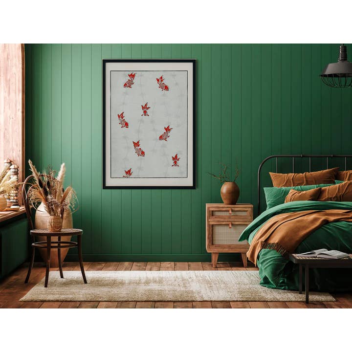 Rock Paper Scissors Wall Art – Engroshandel Plakat – Japansk Koi fisk Mønster Plakat5