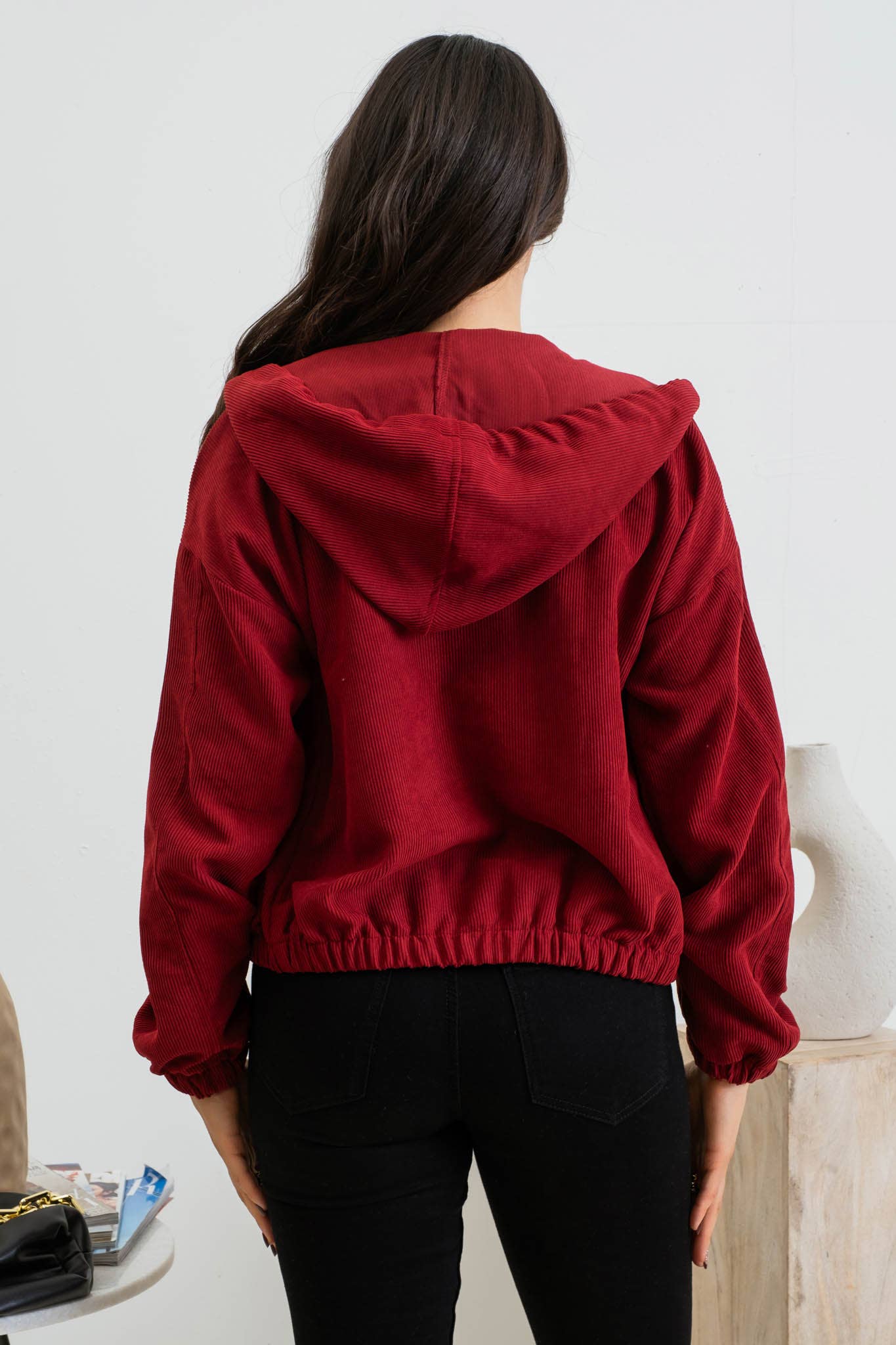 Blu Pepper – Blusão - Mulher por atacado – CASACO DE VELUDO COM ZÍPER38