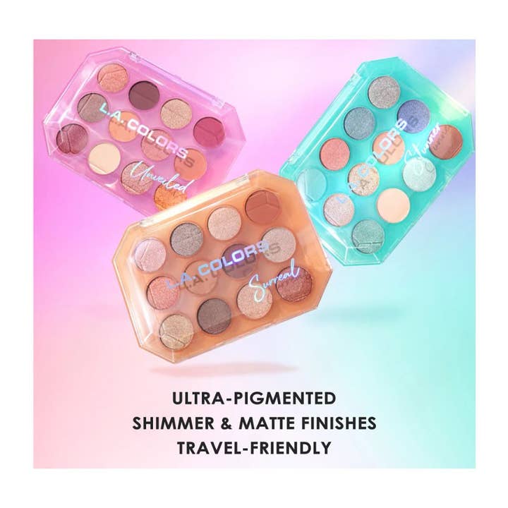 PINEAPPLE Beauty - Wholesale Oogschaduwpalet - LA Colors C69012 Surreal oogschaduwpalet met 12 kleuren - 3 stuks 5