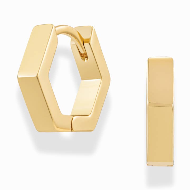 Mod + Jo – wholesale Huggieörhängen – Ari Hexagon Puggies0