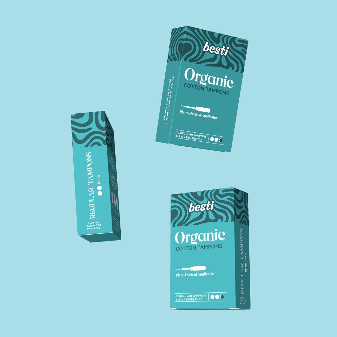 Besti Co. - Wholesale Tampon - 100% Organic Cotton Regular Tampons (10 Count)1