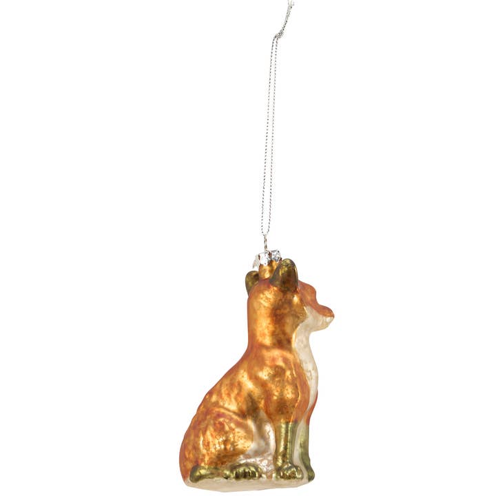 Primitives by Kathy - Wholesale Ornament - Fox Glass Ornament1