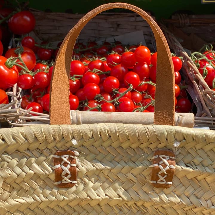 droguerie legrand - Venta al por mayor Cestas de la compra - capazo de 10 vueltas con asas sencillas de cuero1