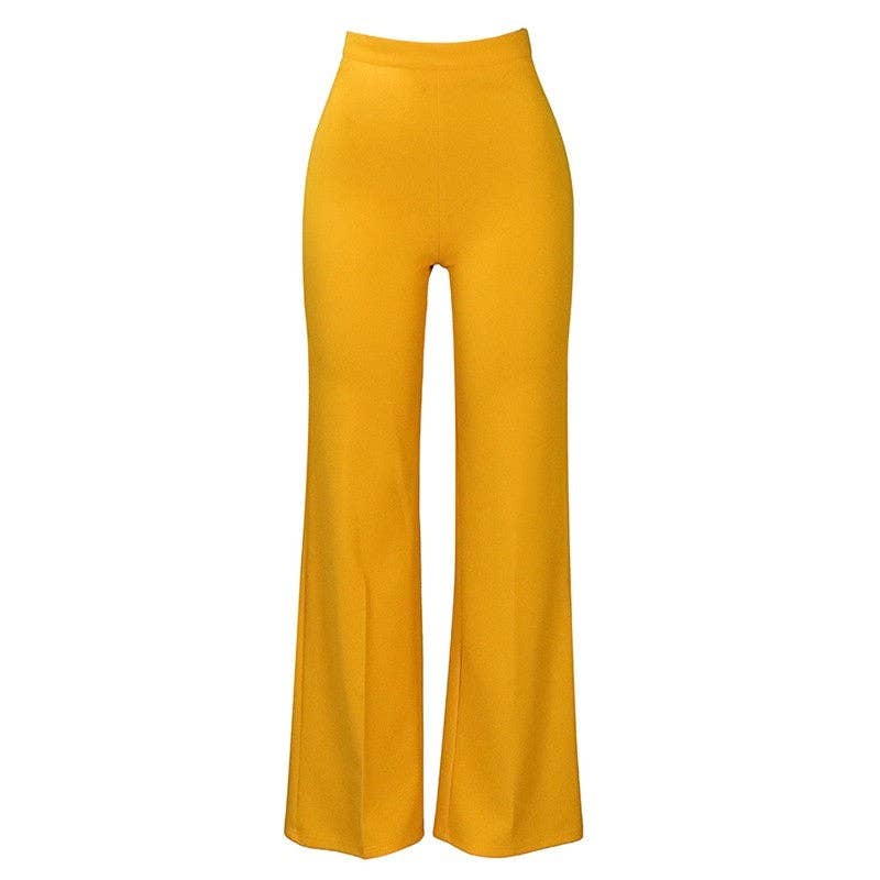 Sheer Trend - Wholesale Pants - Women's - Solid Color Fashion Casual Large Size Wide Leg Pants5