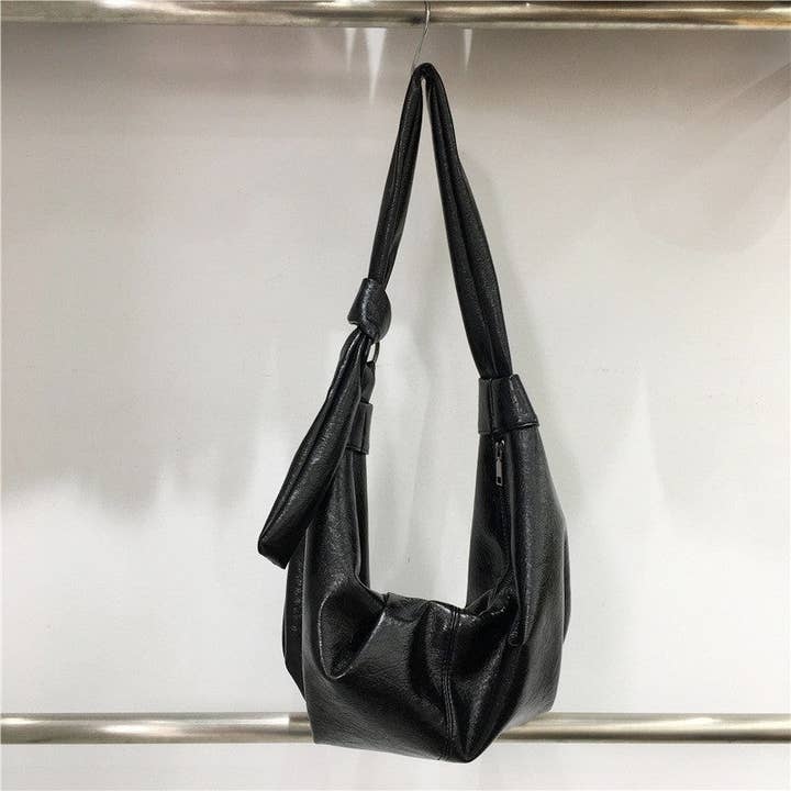 Borsa a Sacchetto in Pelle Morbida Vintage con Grinze ad Alta Capacità per la vendita all'ingrosso da parte di kycozy