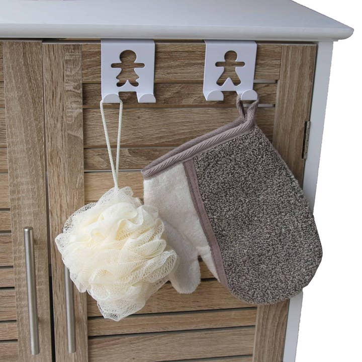 Evideco French Home Goods - Wholesale Wall Hook - Cabinet Door Hooks 2-Pack - Man/Woman Design Set2