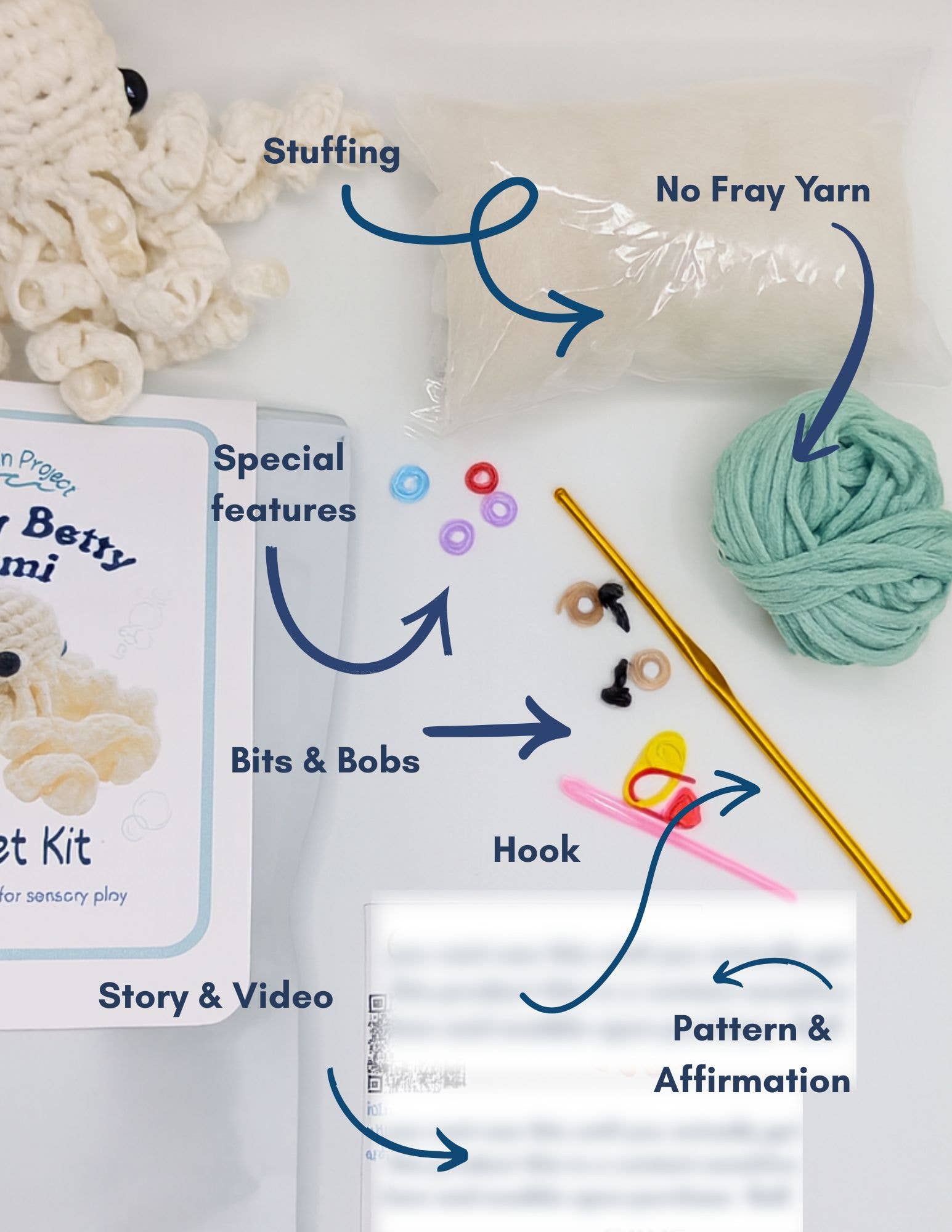 A. Parlin Project LLC - Wholesale Knitting/Crochet Supplies - Crabby Chuckles (red) Sensory Friendly Crochet Kit – Level 22