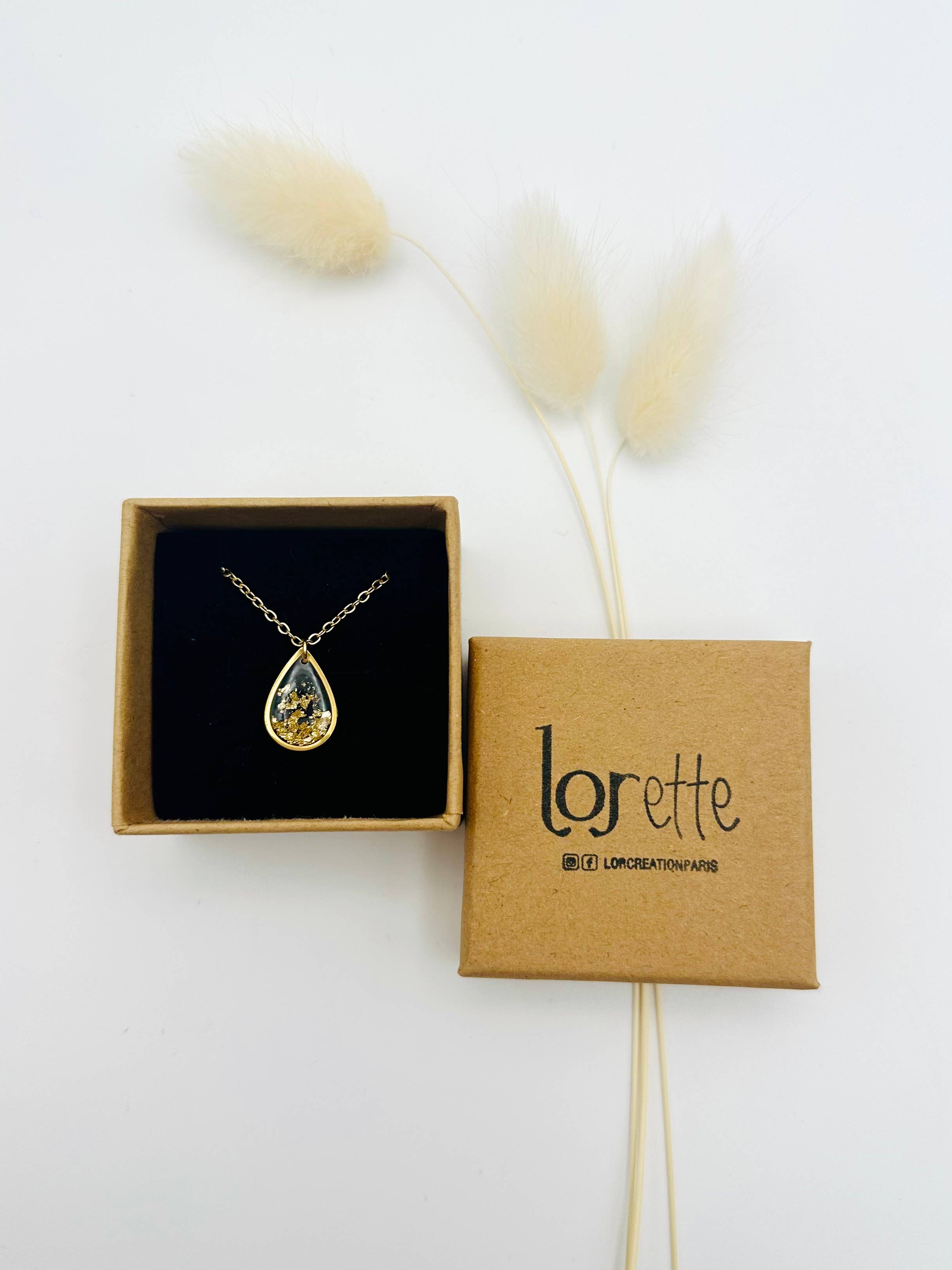LOR CREATION - Wholesale Pendant/Charm Necklace - Small drop necklace - Cascade de Croquettes d'Or1