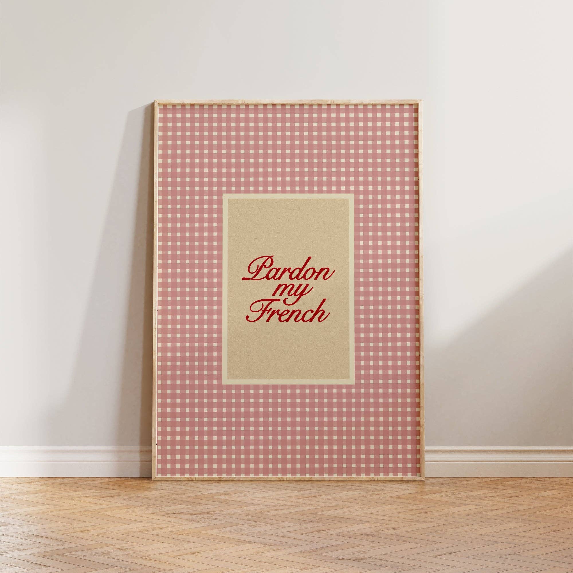 Lune Club - Wholesale Art Print - Pardon My French Checkered Print2