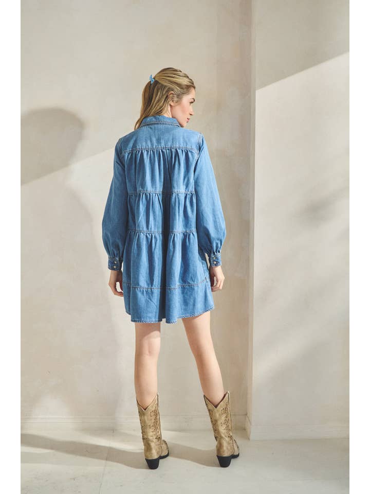 DENIM DRESS SHIRT S3498 for wholesale on Faire