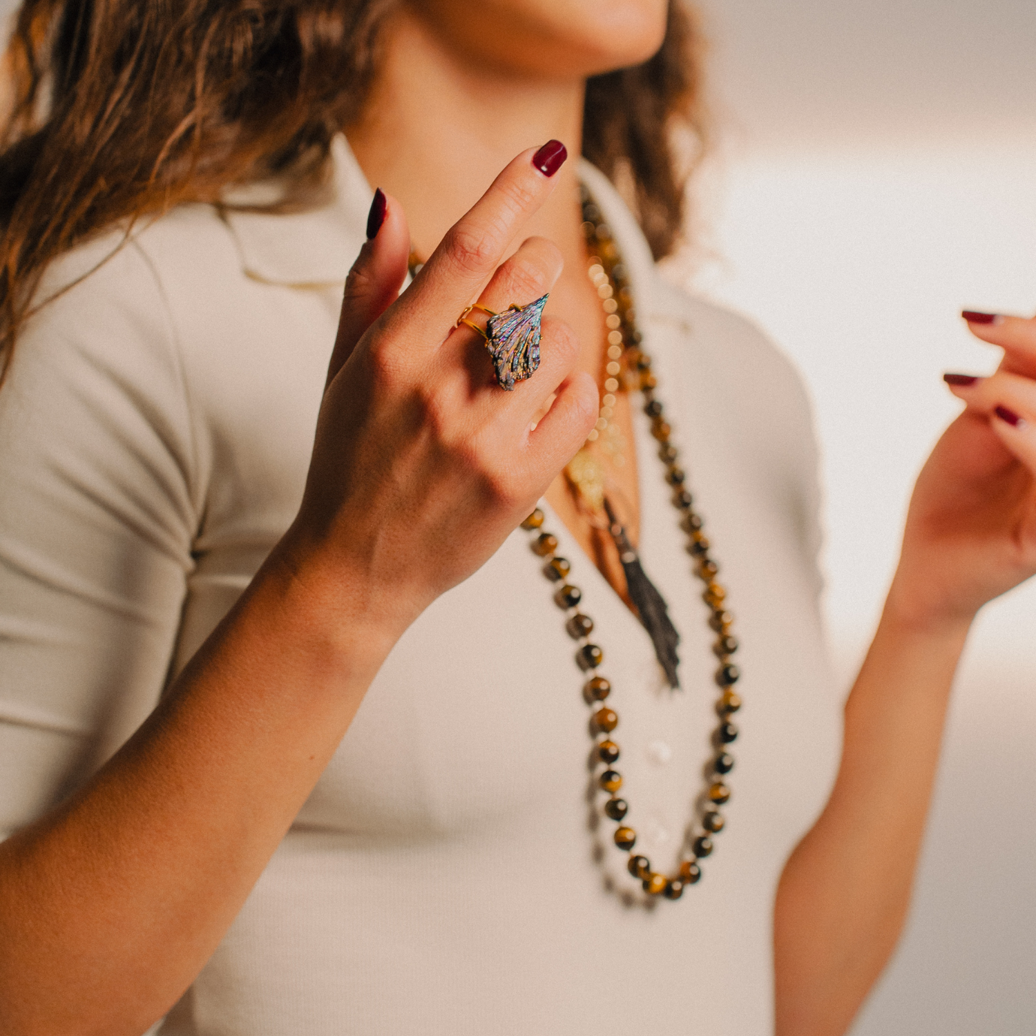 PHOEBE´S - Wholesale Cocktail/gelegenheidsring - Ring met Toermalijn Aura5