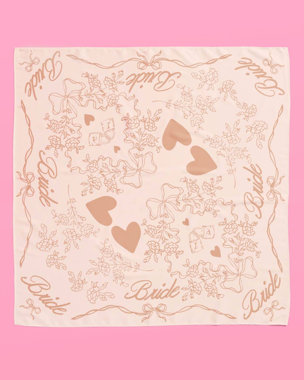 xo, Fetti - Wholesale Head Scarf - Women's - xo, Fetti Tan Bride Head Scarf | bridal, bachelorette, beige3