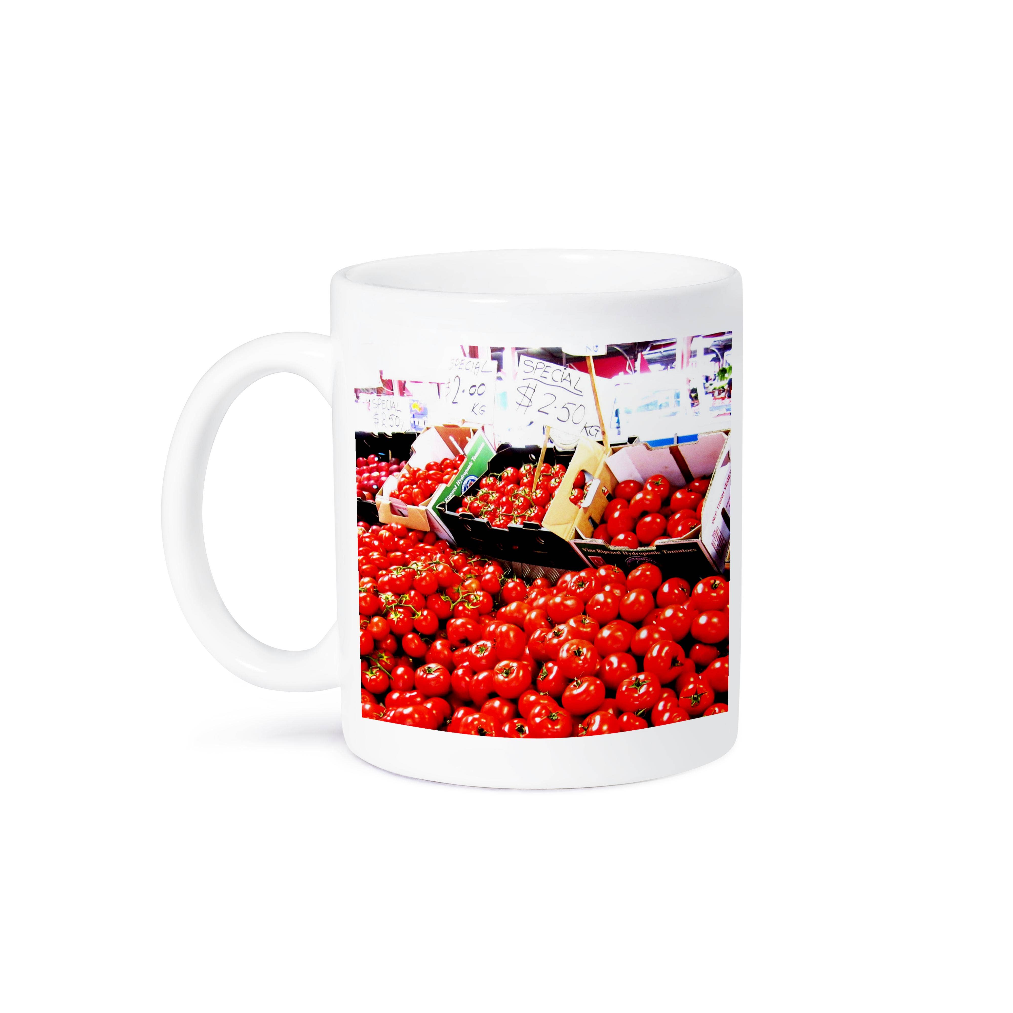 3dRose - Wholesale Coffee Mug - 3dRose, Farmers market, tomatoes, red, Mug8