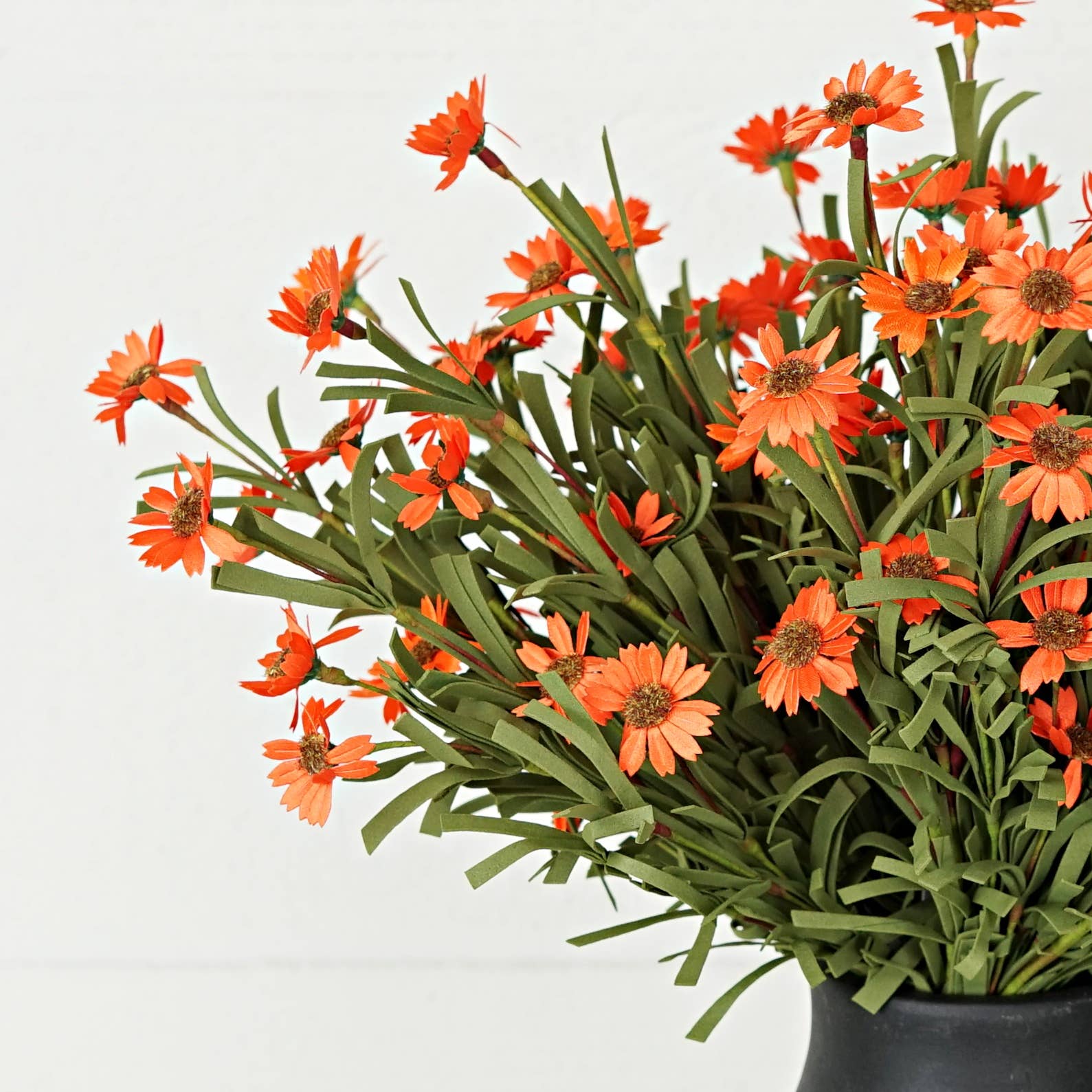 Holiday Depot Inc. - Wholesale Artificial Flowers - ISB61501-18in Mini Mountain Daisy Bush-ORANGE color5