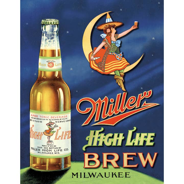 Desperate Enterprises - Venta al por mayor Letreros - Letrero de lata Miller High Life Brew