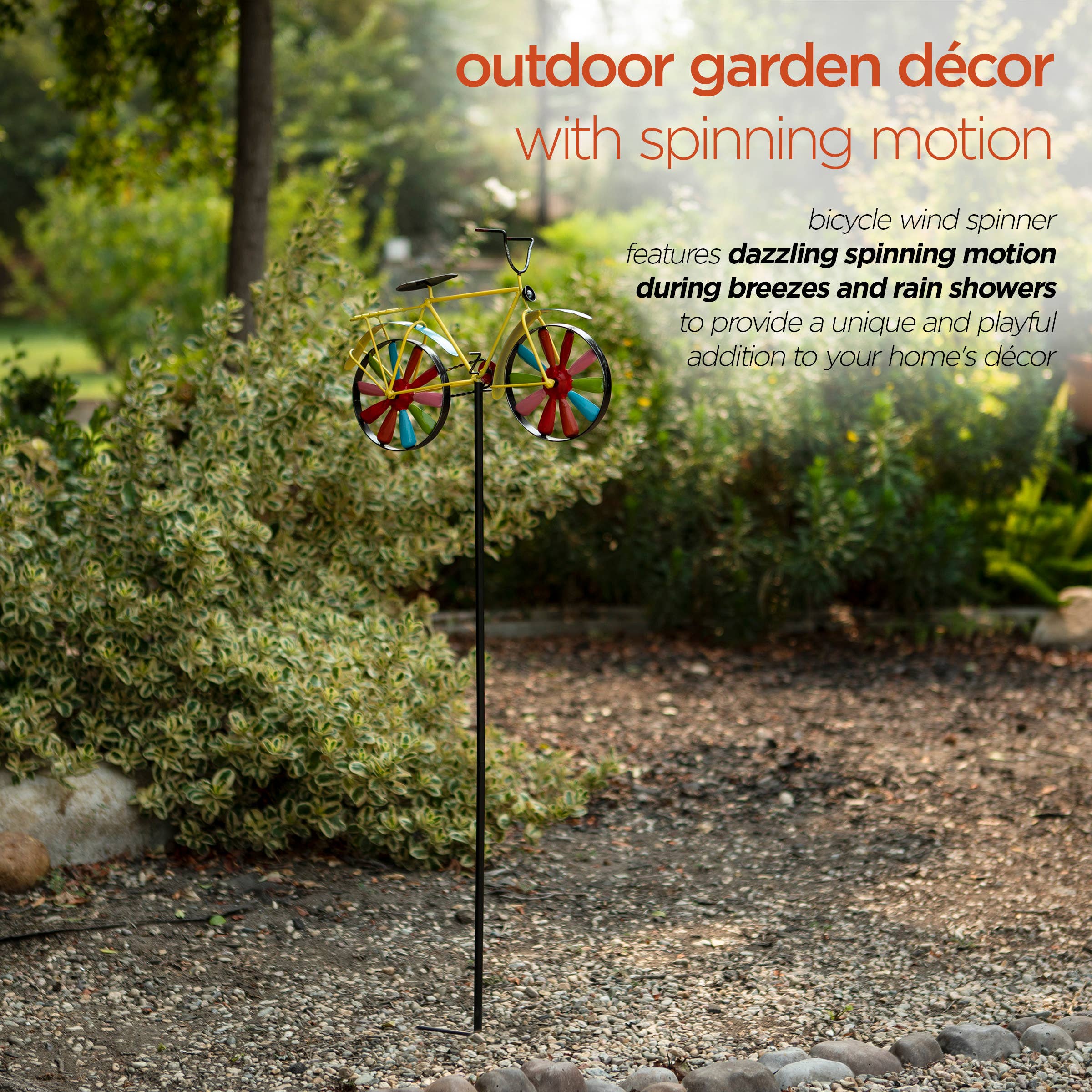 Alpine Corporation - Wholesale Garden/Lawn Stake - Alpine Corporation Colorful Bicycle Windmill Garden Stake4