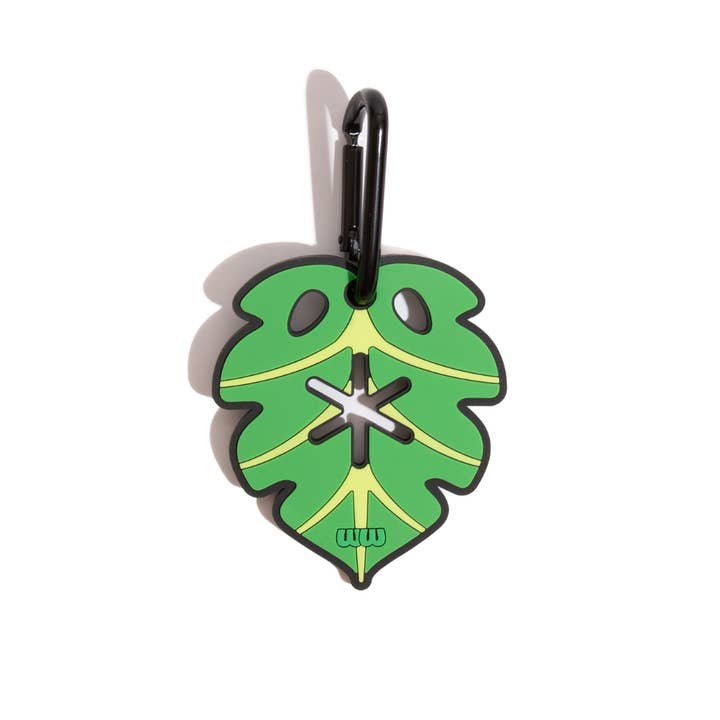 Woof & Wonder – wholesale Pet poo bag dispenser – Monstera Leaf Poopy Loop® Used Dog Waste Bag Holder0