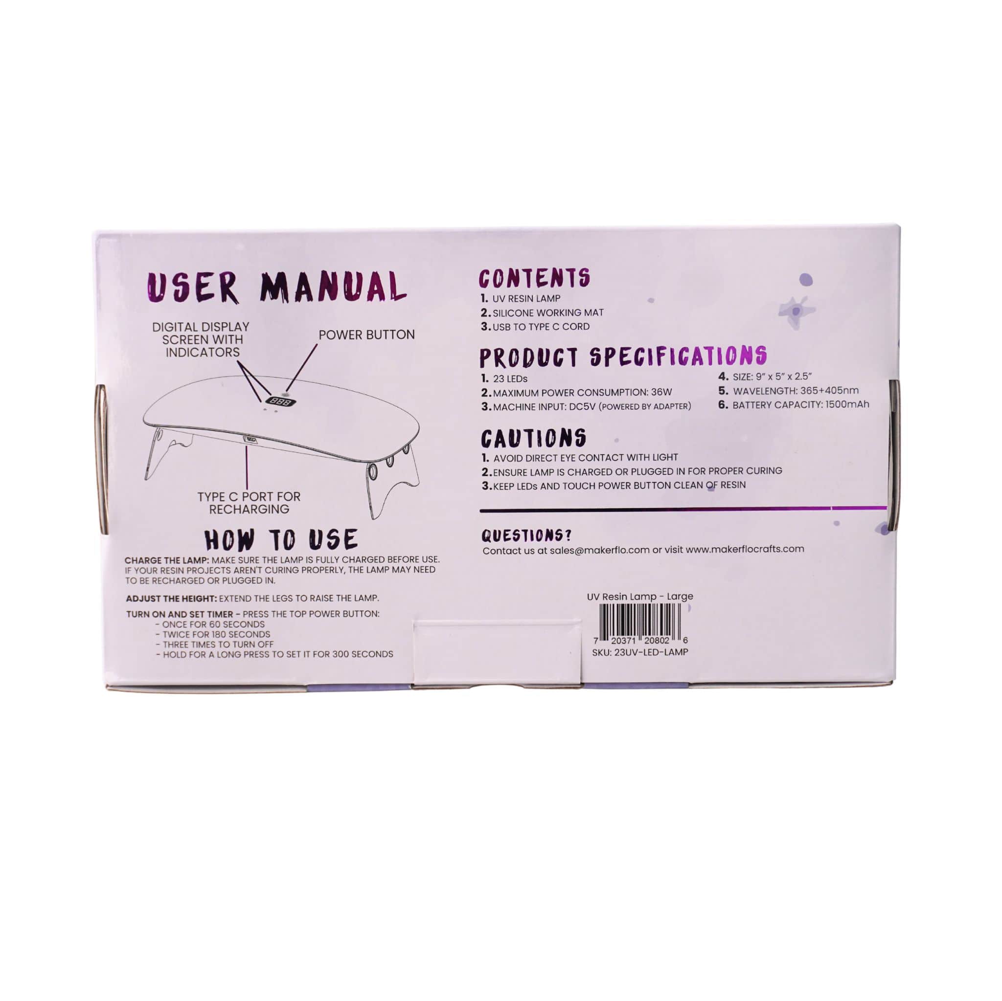 MakerFlo - Wholesale Craft Tool - UV Resin Lamp13