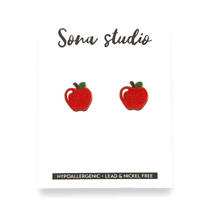 Apple Earrings for wholesale by Sona Studio