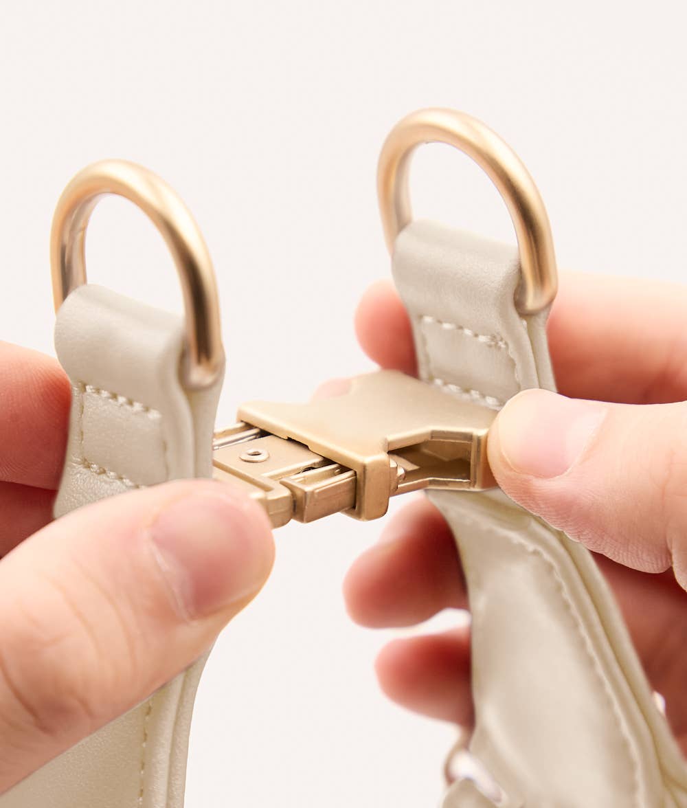 CAFIDE - Wholesale Pet Harness - Dog - Vegan Leather "Step In" Harness Beige, Jala2