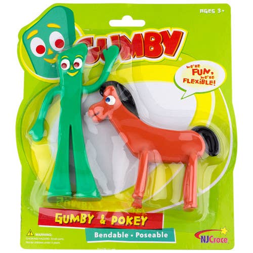 Gumby & Pokey 6" Bendable Figures Pair for wholesale by NJ Croce Co., Inc.